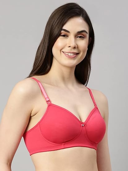 Enamor Long-Lasting Women's Everyday T-Shirt Bra – Detachable Multiway Straps, Non-Padded, Wirefree, High Coverage A025